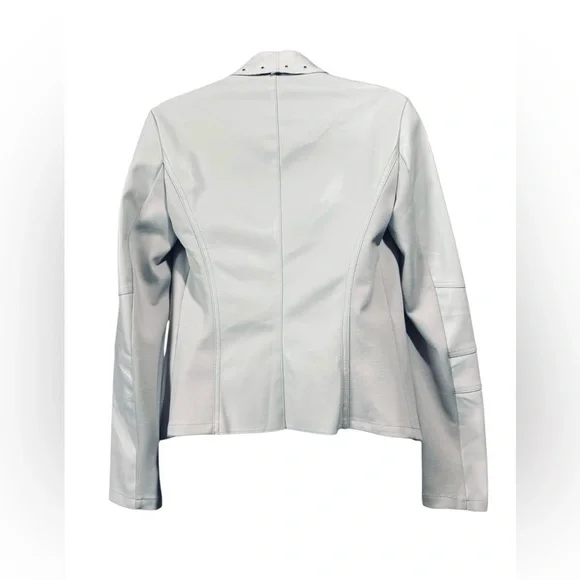 NWOT, Stunning Faux Leather Le Château Jacket, XS, Light Gray 🍂 - Picture 7 of 9